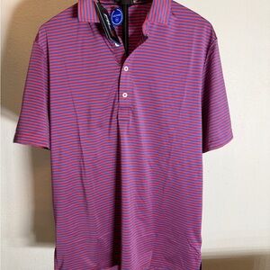 Polo by Ralph Lauren Men's Polo Shirt - Red and Blue Stripes